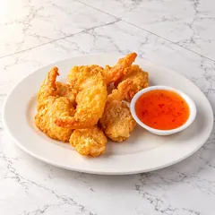 Battered fried shrimp with sweet chili sauce